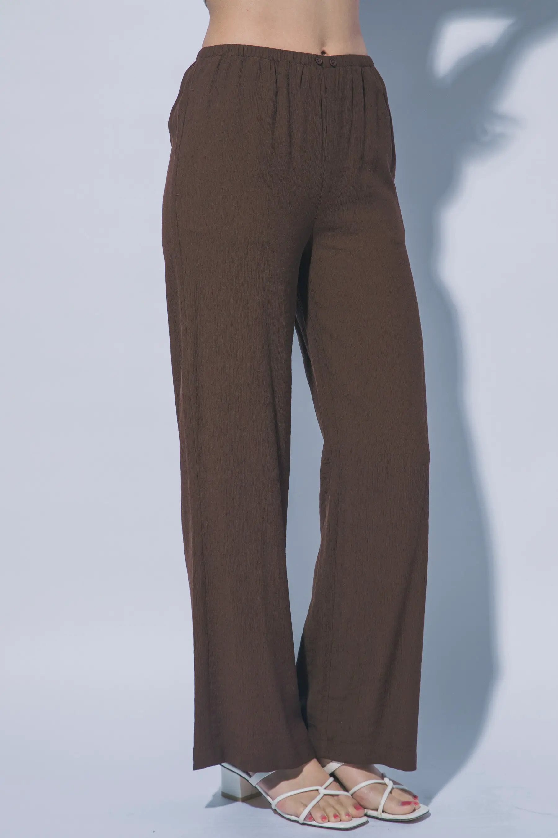 Wholesale Textured Wide Leg Pant 60127PN by LOVE TREE