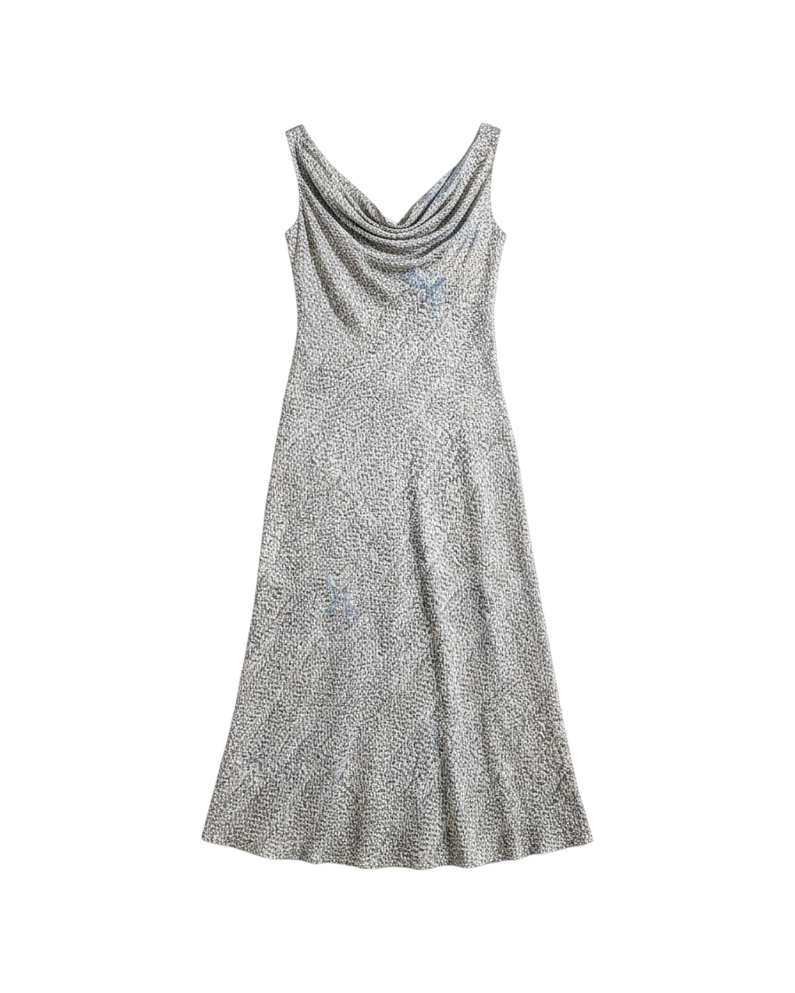 Vestido Sin Mangas Escote Bardot Color Multicolor