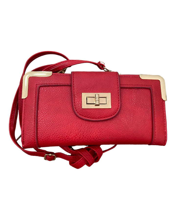 Cartera Textura Roja Look De Oficina