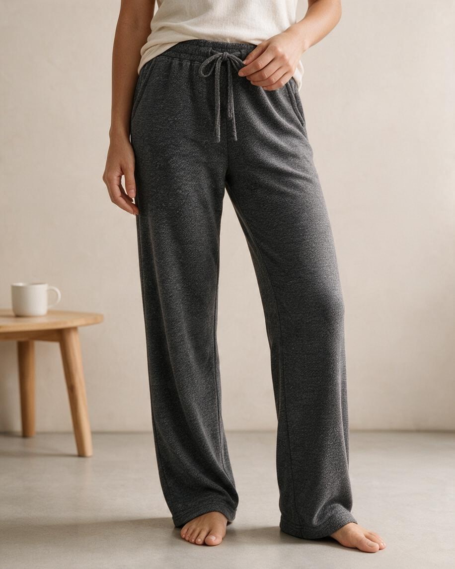 Pantalones Relaxed Fit en Gris con Cintura Ajustable - Estilo Boutique