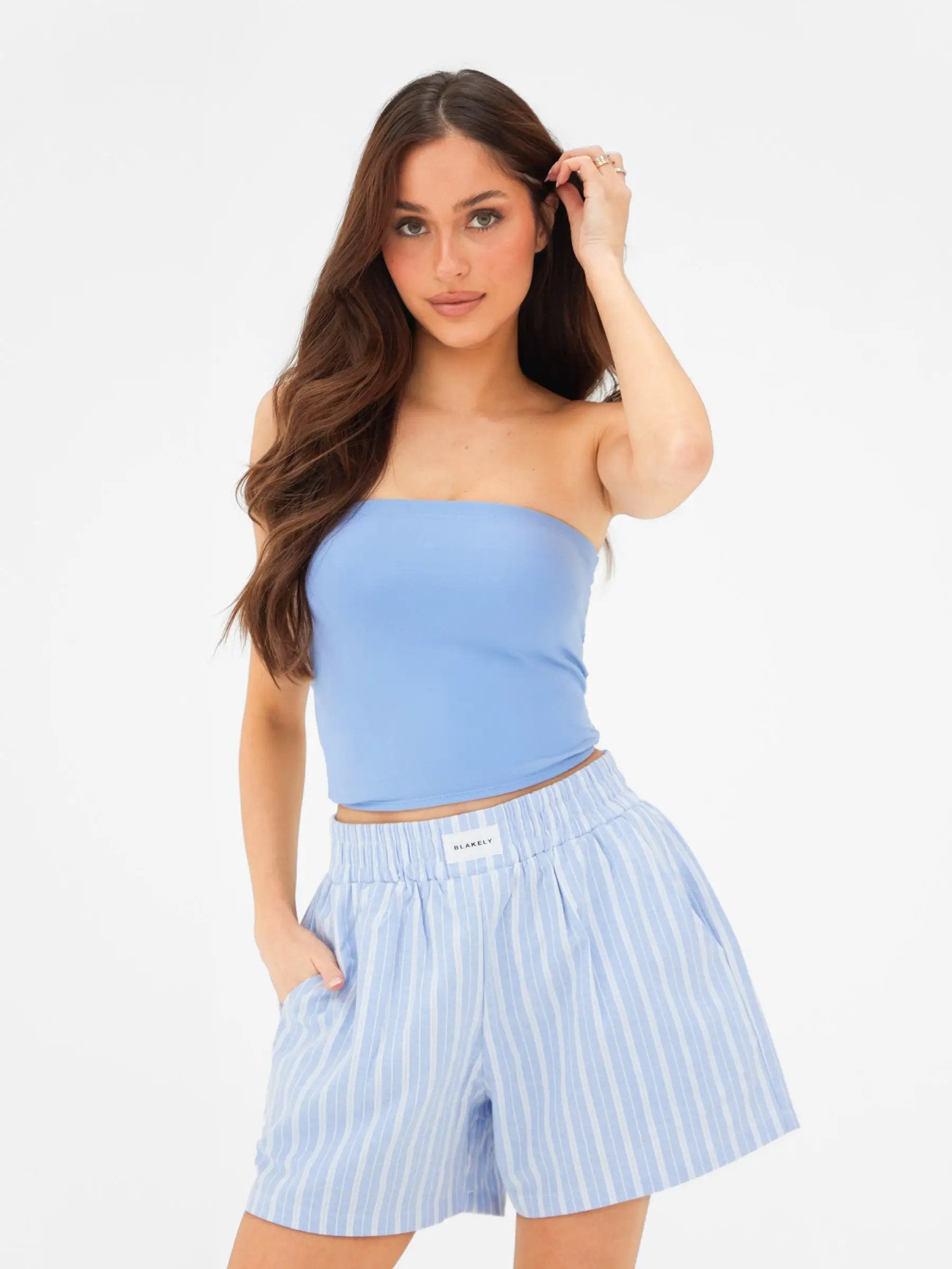 Yanet Collective Top azul cielo bralette tank top - Tank Tops
