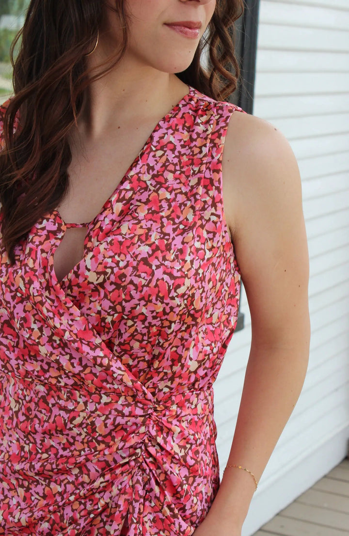 Vestido flores rojo by Yanet Collective