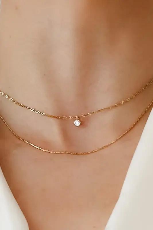 Collar Cadena de Acero Inoxidable con Oro 18K – Capas/Layers, Cadena Delicada y Resistente al Agua by Yanet Collective
