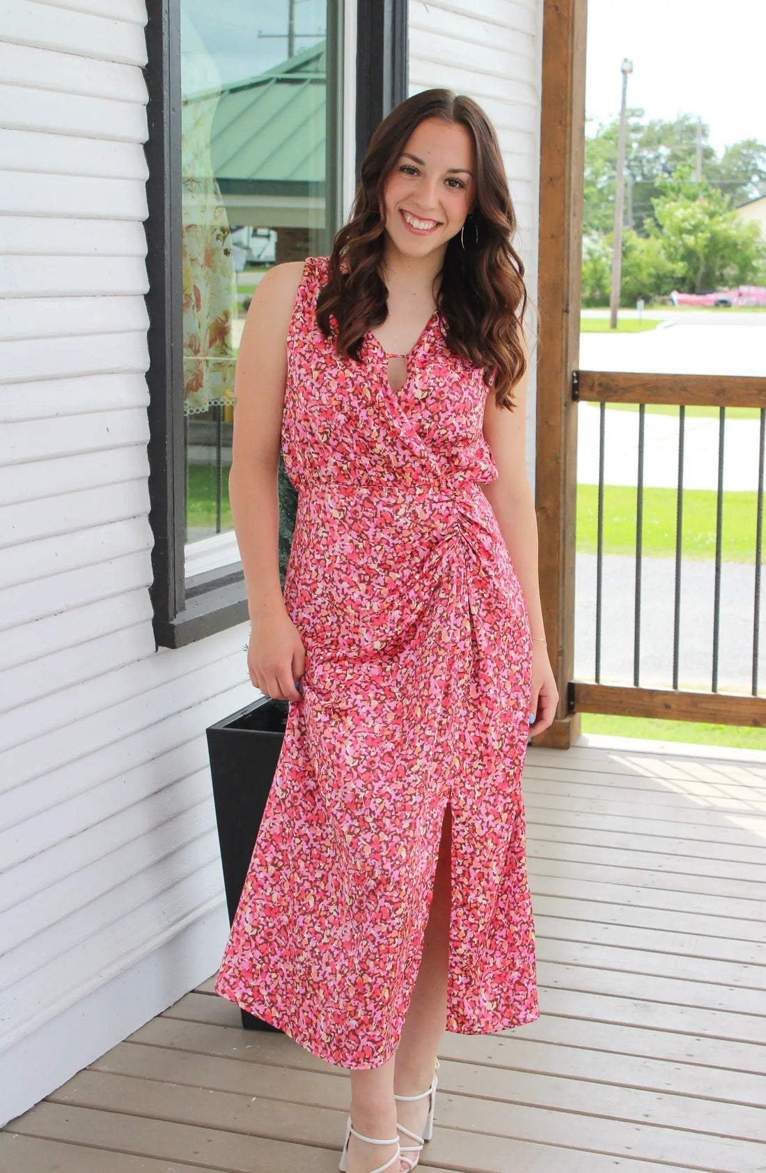 Vestido flores rojo by Yanet Collective