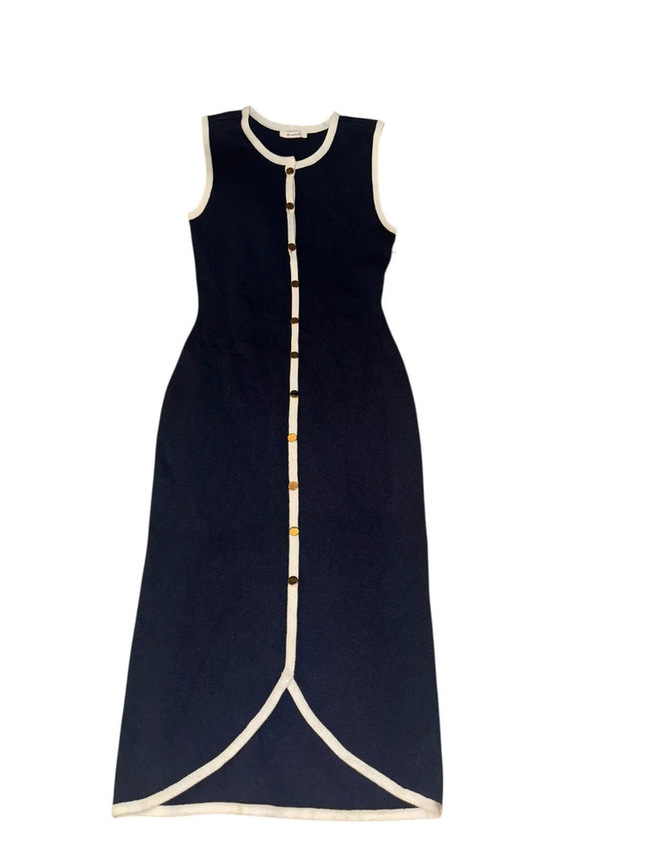 Vestido azul tejido largo by Yanet Collective