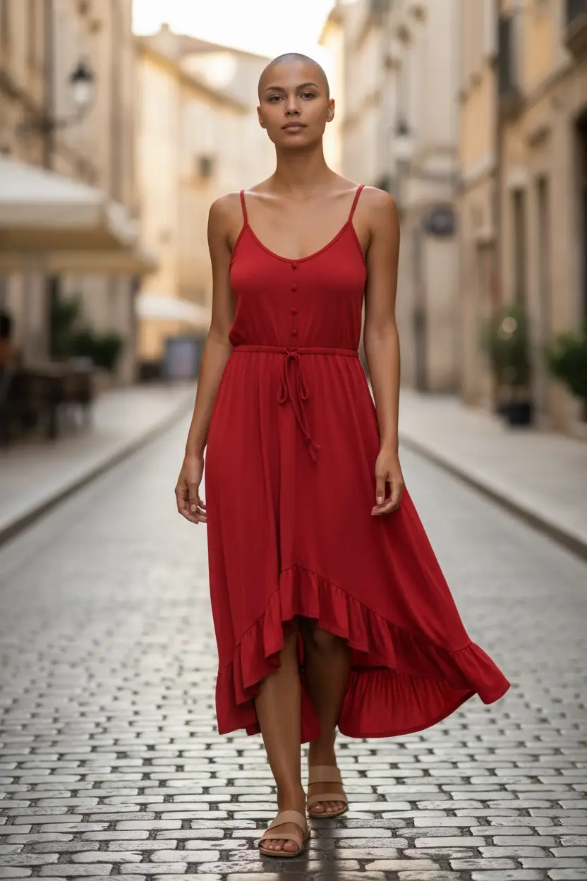 Vestido rojo largo by Yanet Collective
