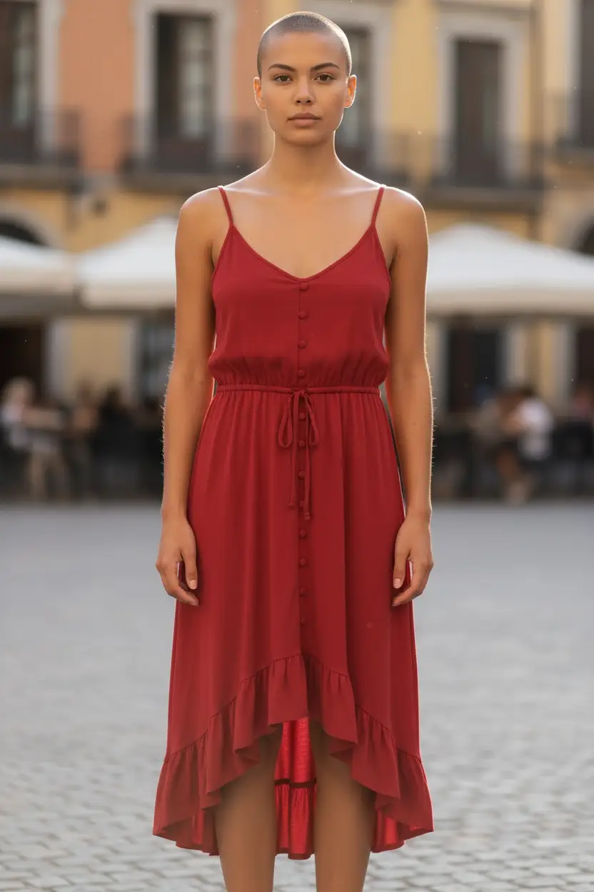 Vestido rojo largo by Yanet Collective