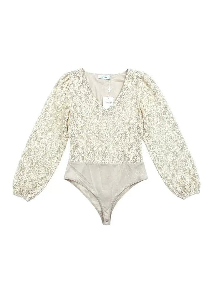 Blusa encaje beige by Yanet Collective