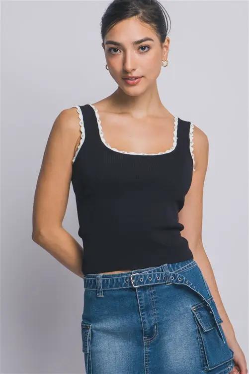 Blusa sin Mangas con Perlas para Mujer | Outfit Coquette Aesthetic | Look Casual Elegante by Yanet Collective
