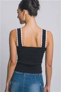 Blusa sin Mangas con Perlas para Mujer | Outfit Coquette Aesthetic | Look Casual Elegante by Yanet Collective