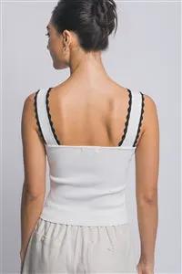 Blusa sin Mangas con Perlas para Mujer | Outfit Coquette Aesthetic | Look Casual Elegante by Yanet Collective