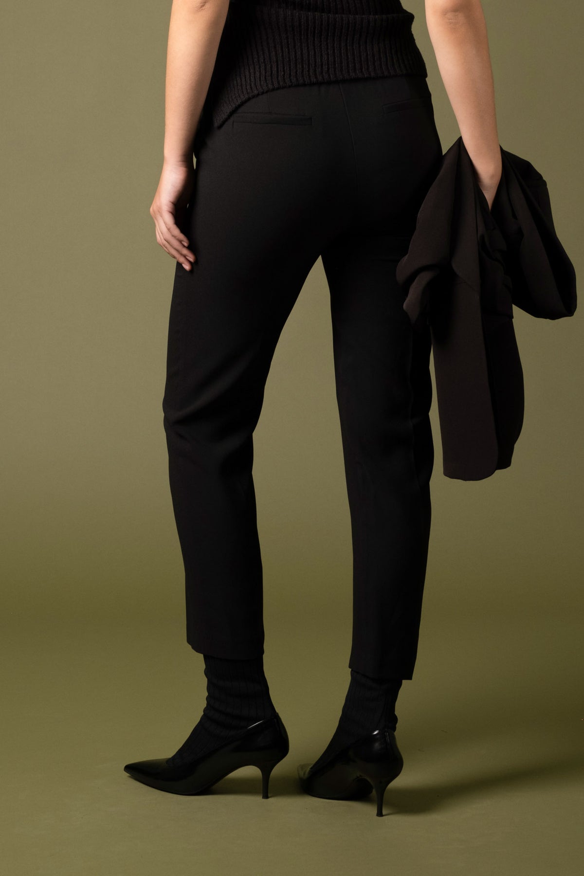 Pantalones de Vestir Rectos con Cintura Elástica - Estilo Boutique