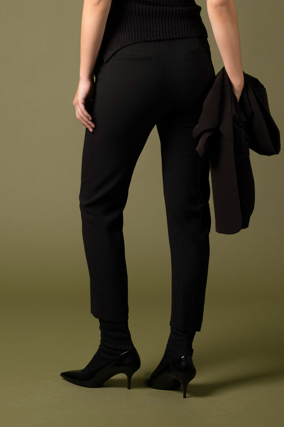 Pantalones de Vestir Rectos con Cintura Elástica - Estilo Boutique