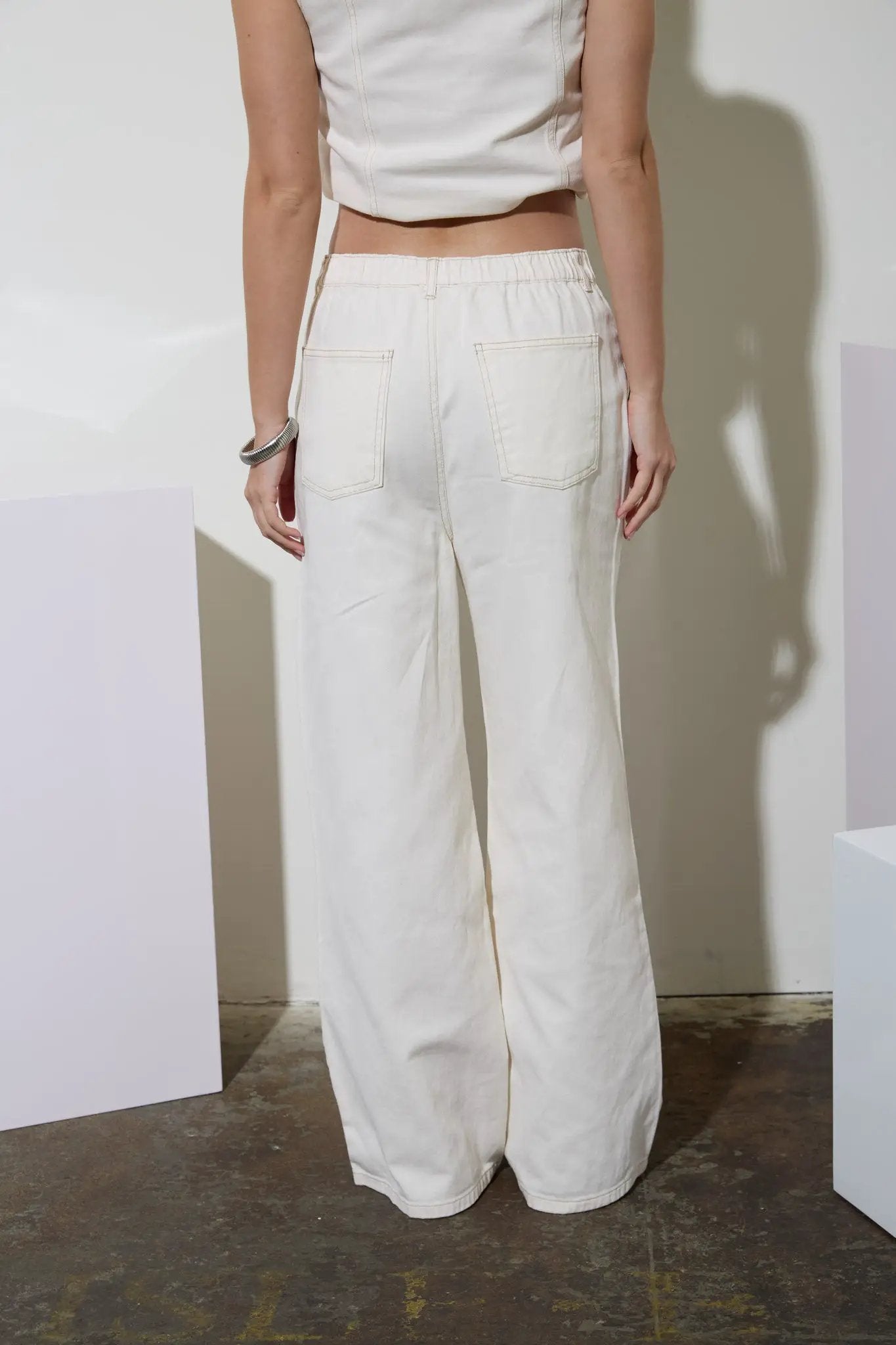 Pantalones de Mezclilla con Detalle de Cordón by shopblupepper