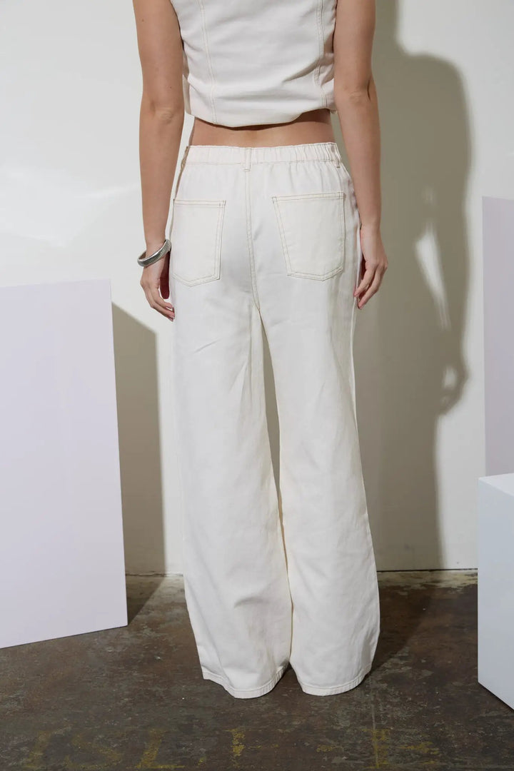 Pantalones de Mezclilla con Detalle de Cordón by shopblupepper