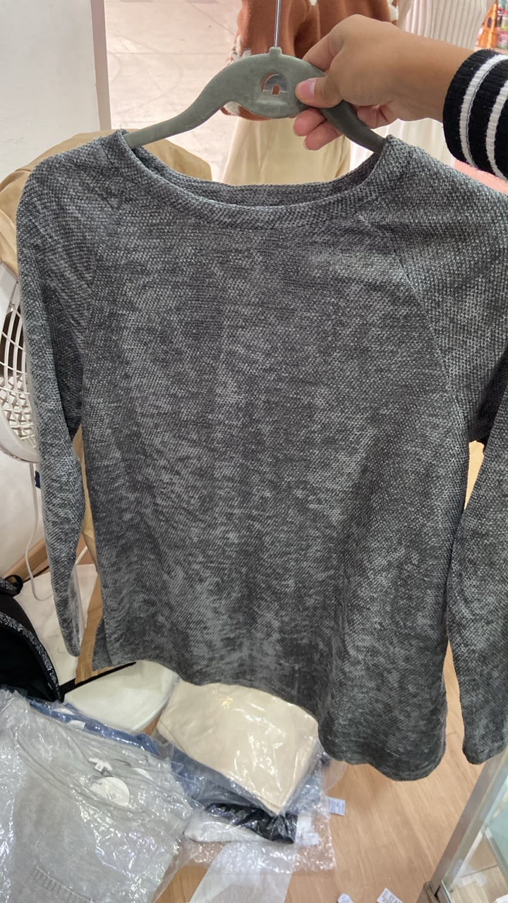 Jersey de Punto Texturizado en Gris - Estilo Boutique