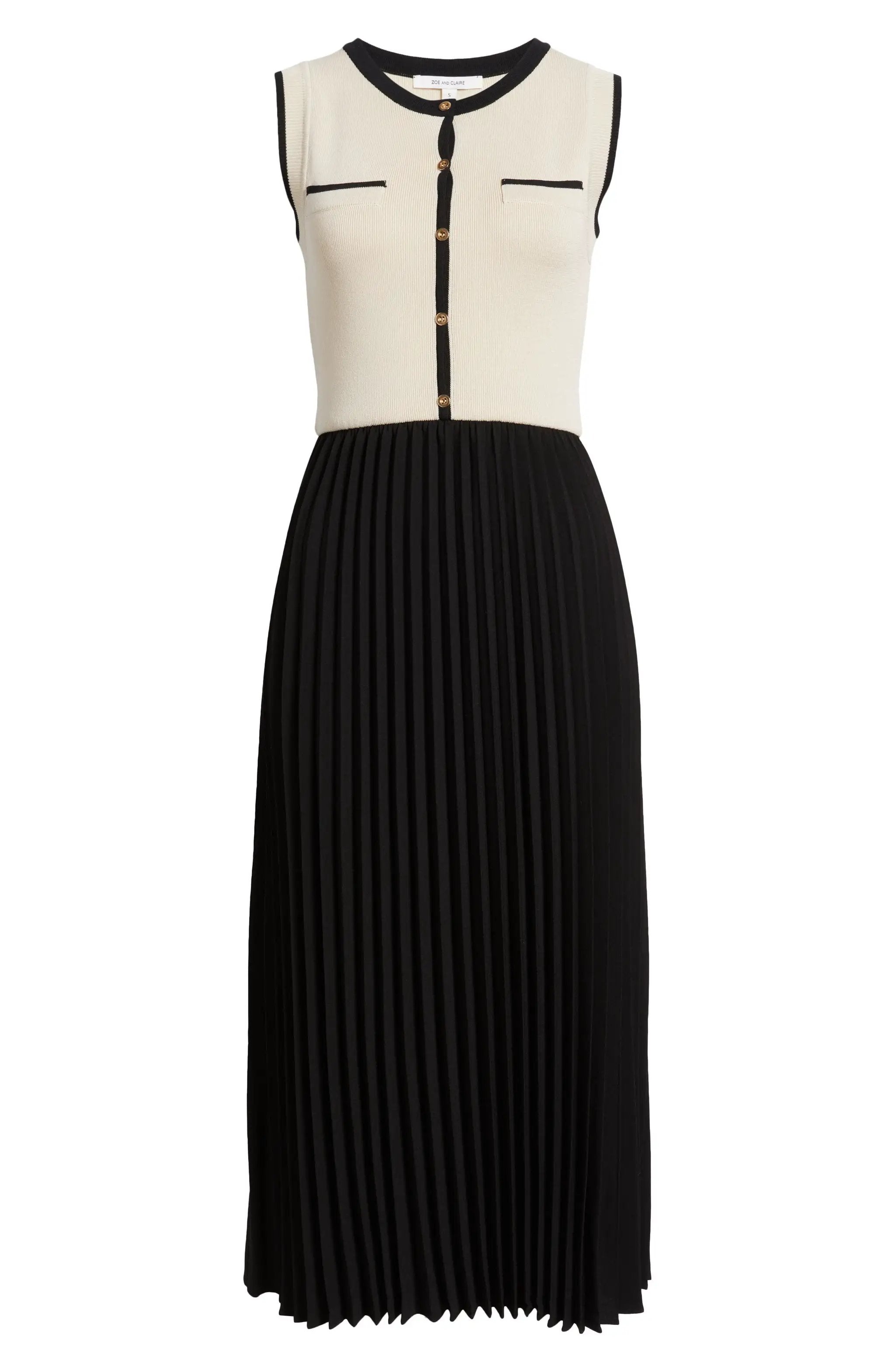 Vestido Maxi Falda A Negra Top Blanco by Yanet Collective