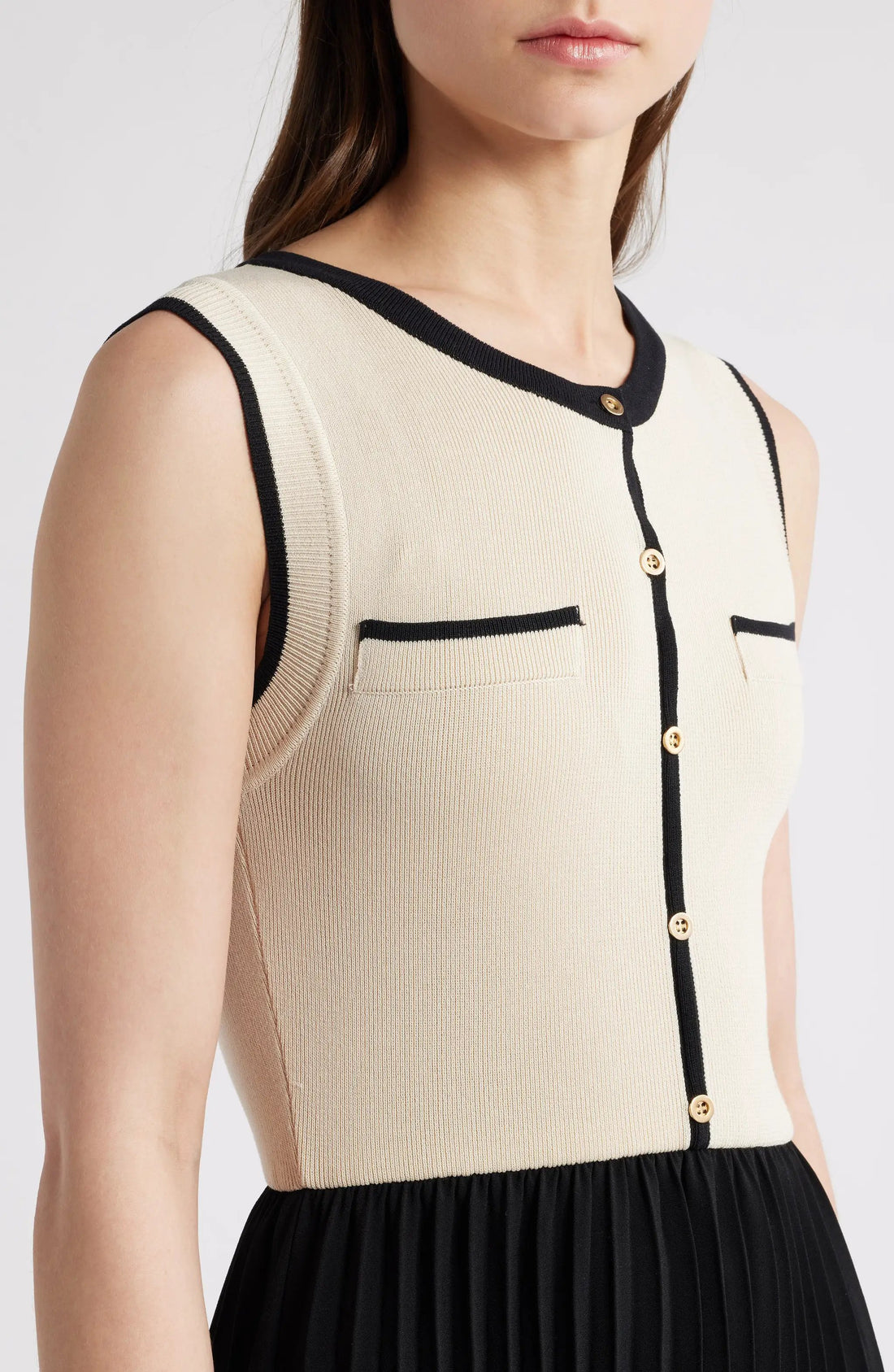 Vestido Maxi Falda A Negra Top Blanco by Yanet Collective