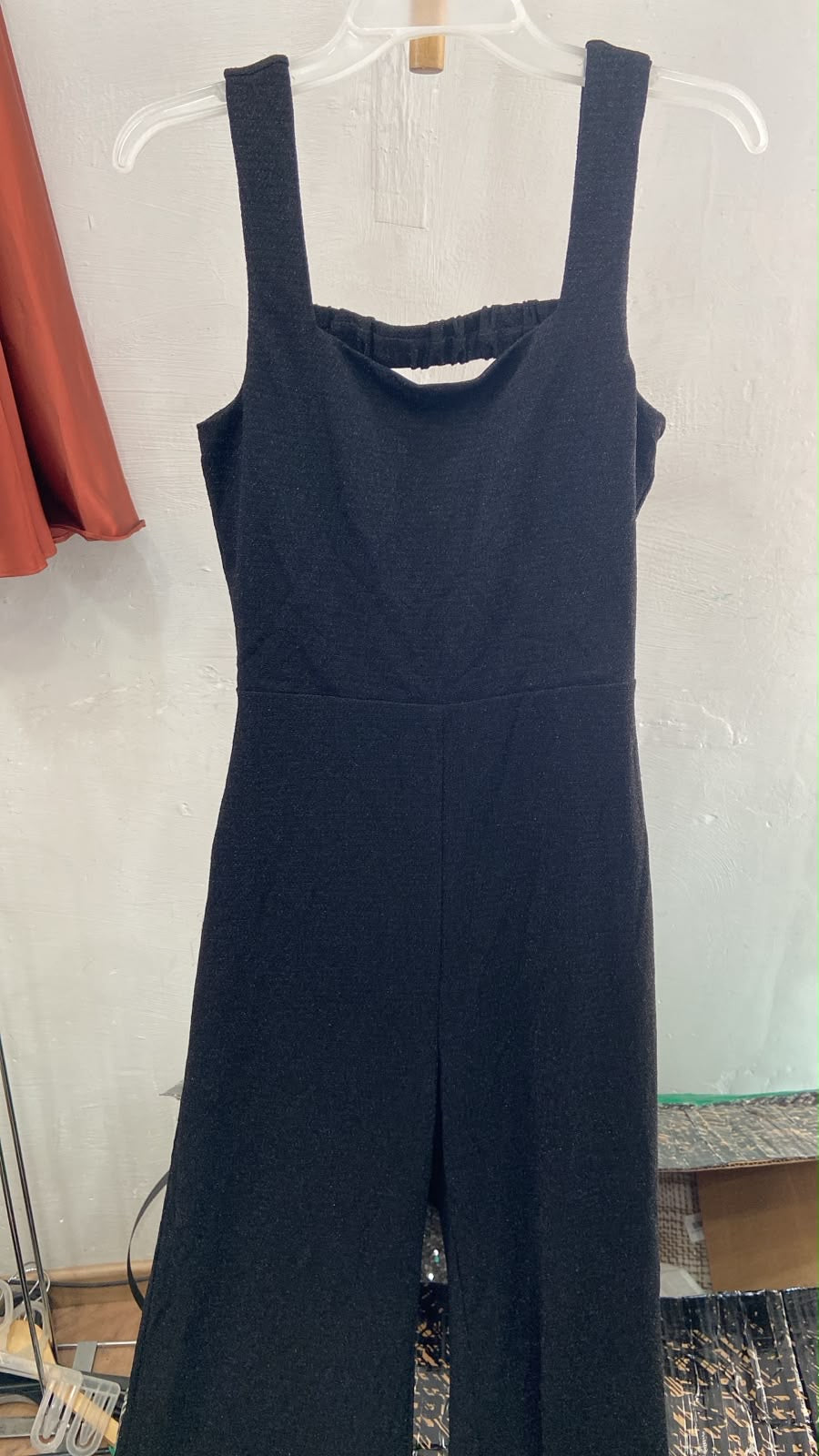 Mono Negro Sin Mangas con Escote Cuadrado - Estilo Boutique