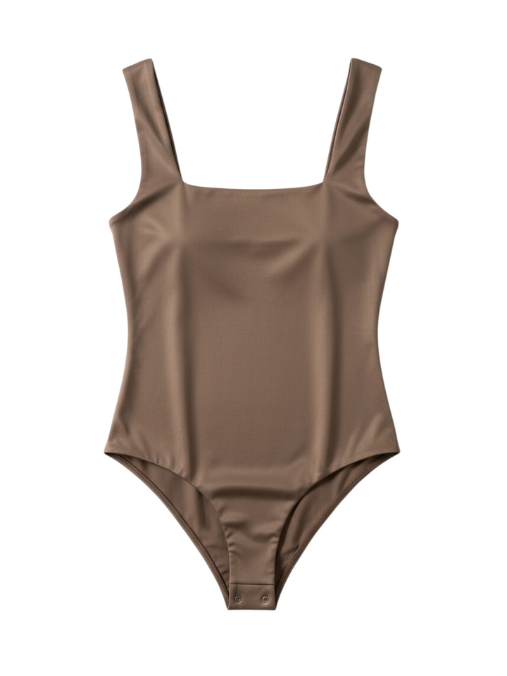 Body Escotado Cuadrado Beige - Elegancia Minimalista