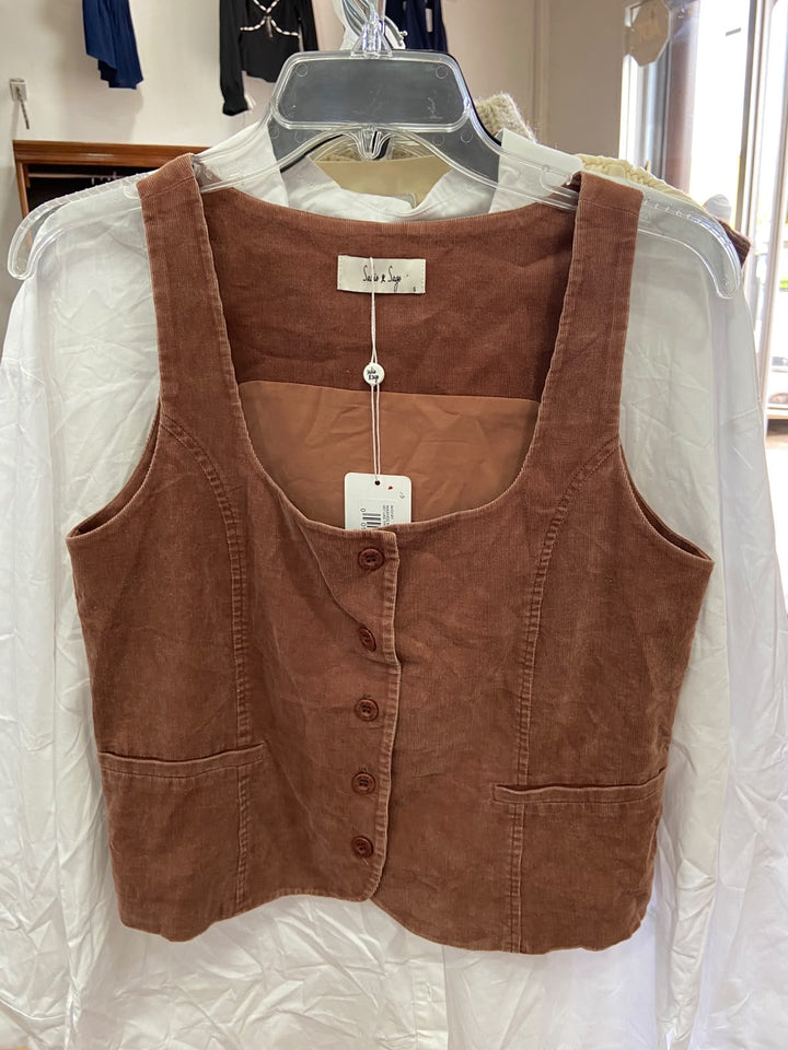 Top Corto Terracota con Botones y Bolsillos - Estilo Boutique