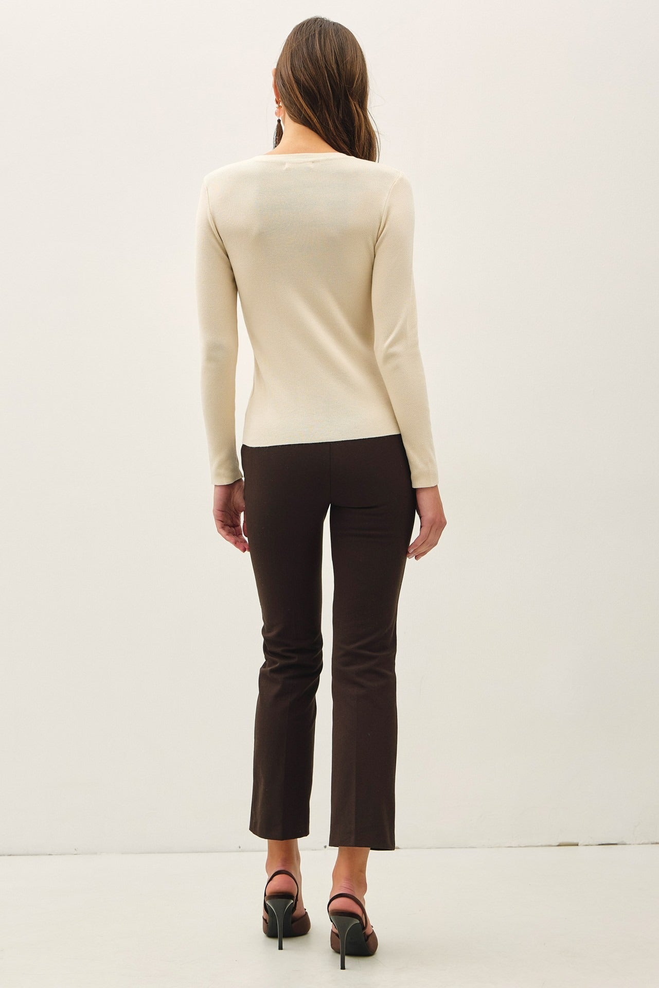 Blusa Sueter Tejido de Manga Larga con Textura