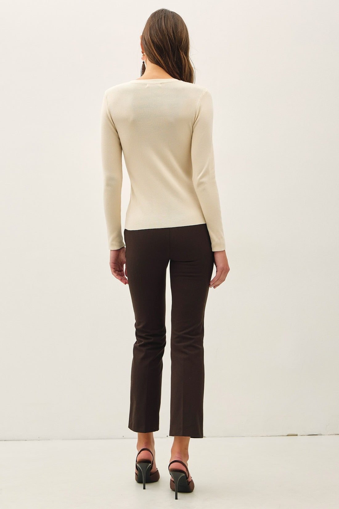 Blusa Sueter Tejido de Manga Larga con Textura