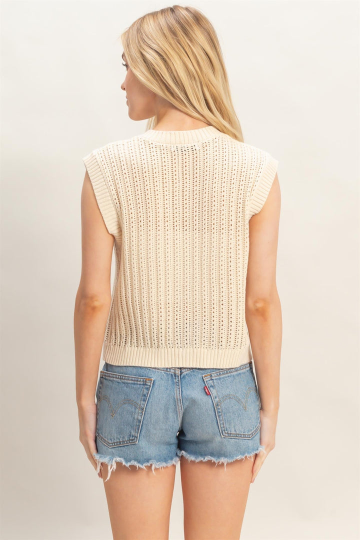 Chaleco de Punto Acanalado en Algodón Orgánico – Elegancia Minimalista