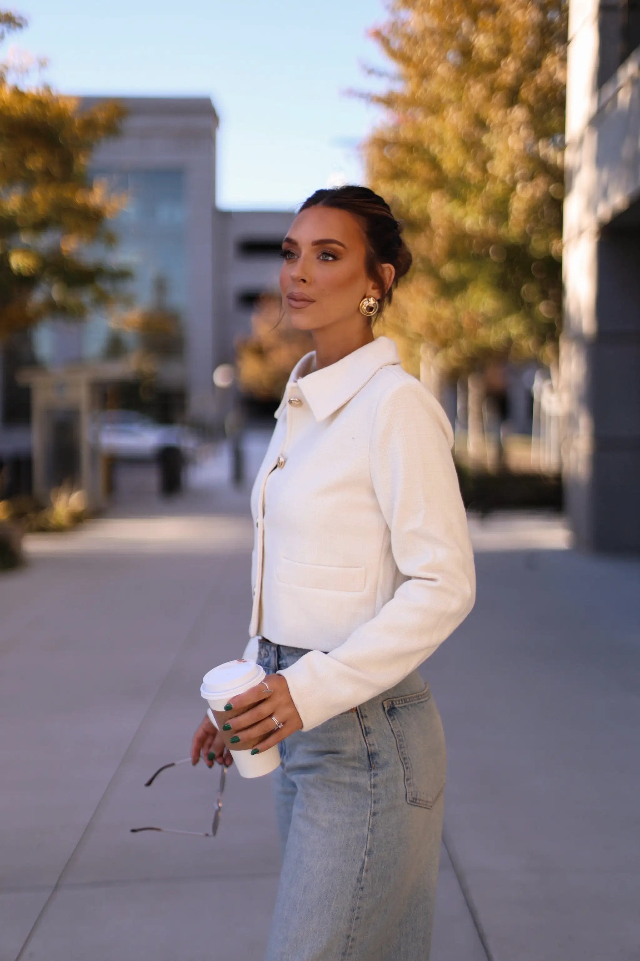 Chaqueta Blanca Tweed by Yanet Collective