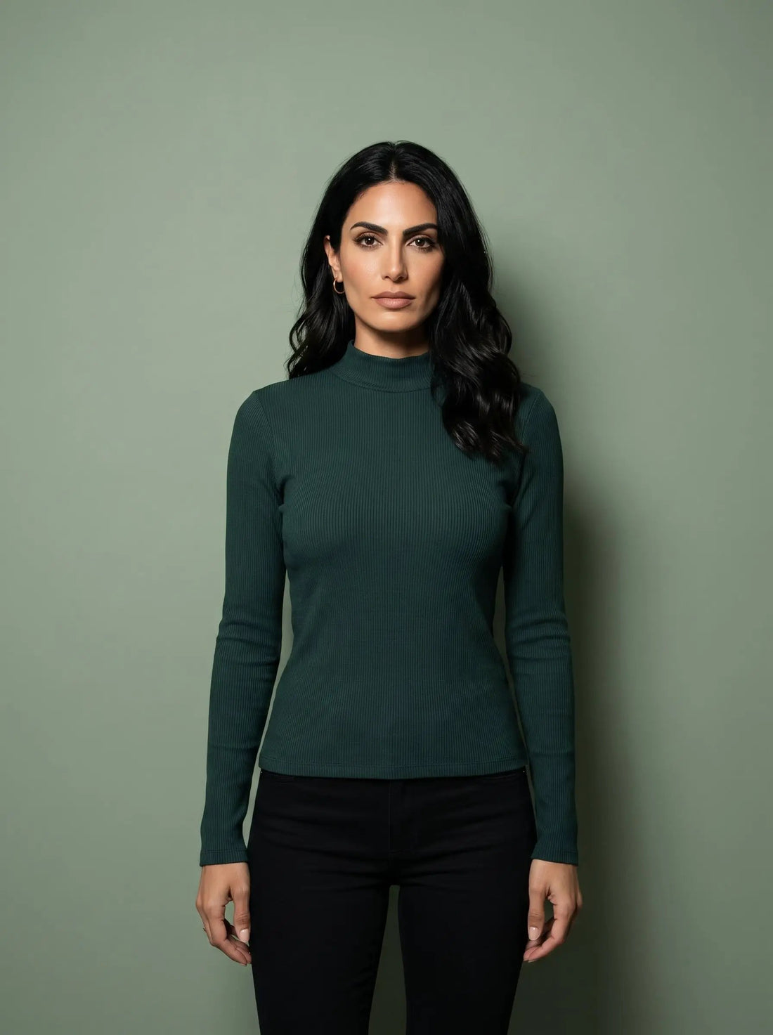 Yanet Collective Blusa verde manga larga -