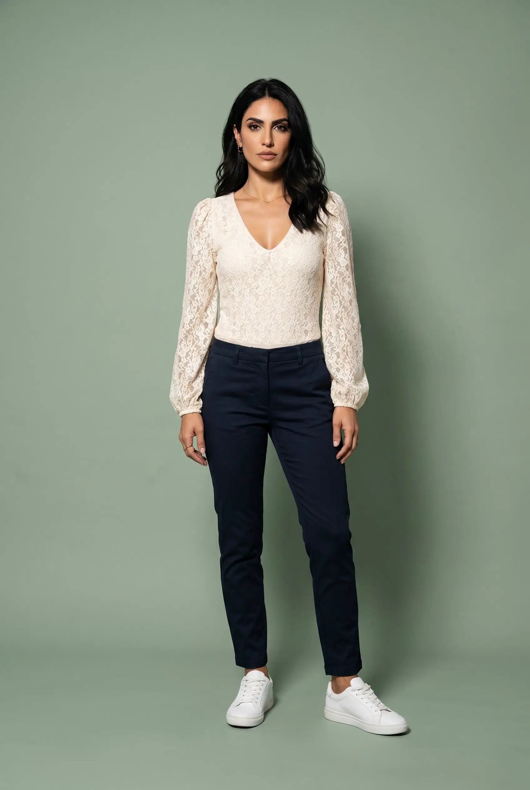 Yanet Collective Blusa beige encaje -
