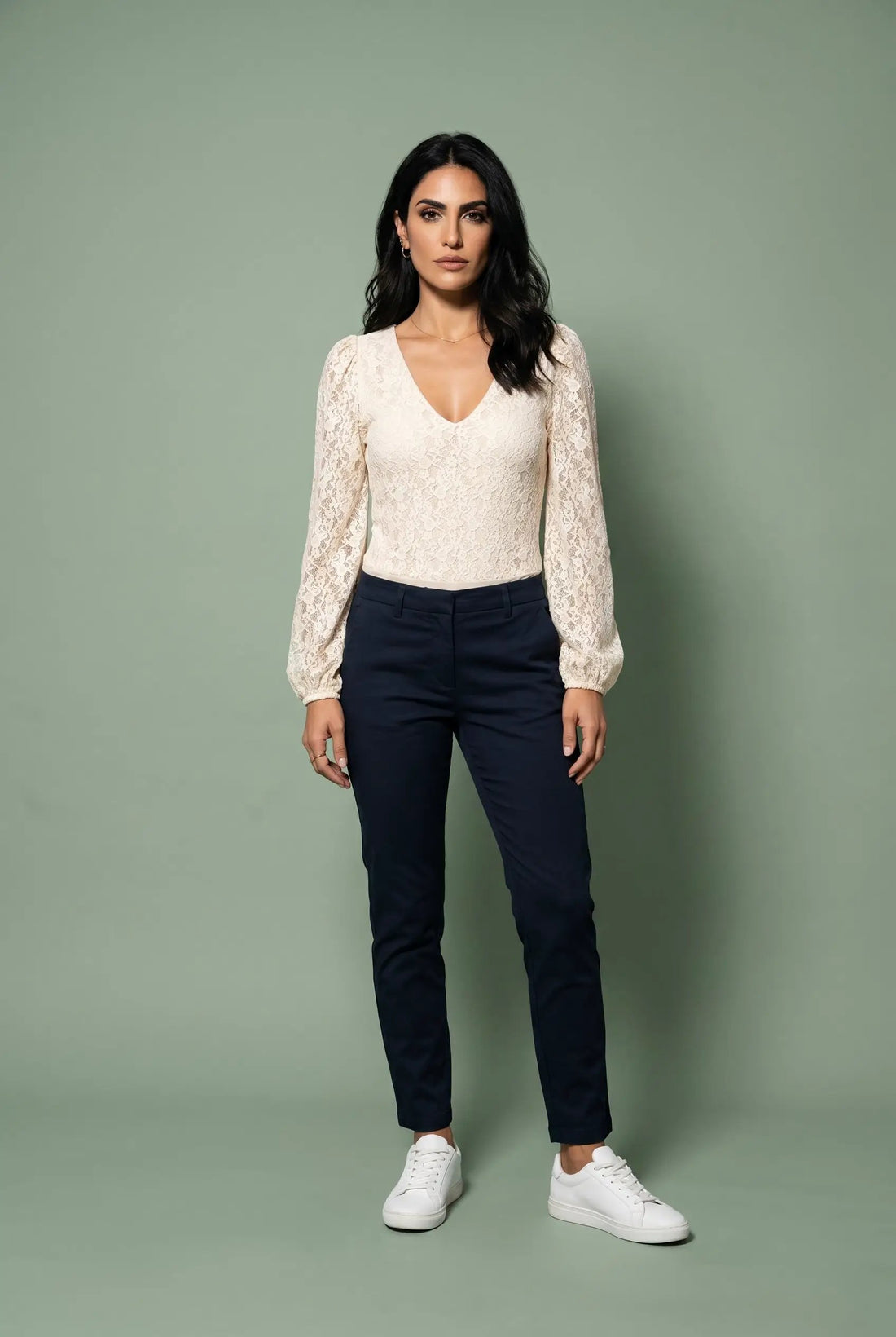 Yanet Collective Blusa beige encaje -