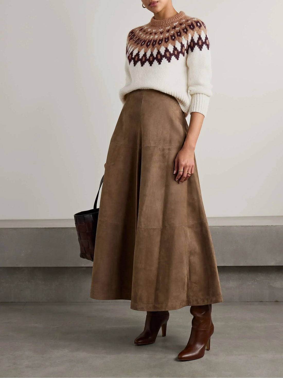 Suéter estilo Fair Isle – cuello redondo y diseño invernal by Yanet Collective