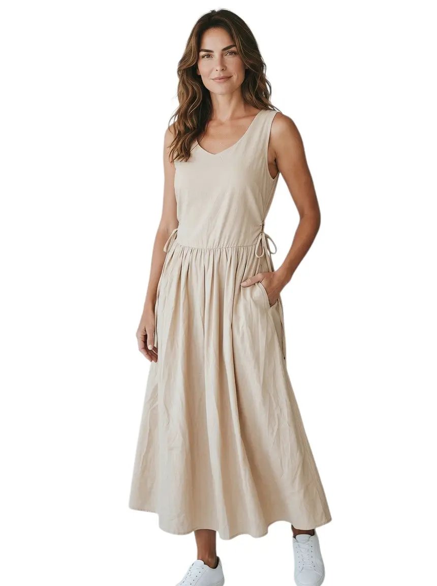 Vestido largo beige by Yanet Collective