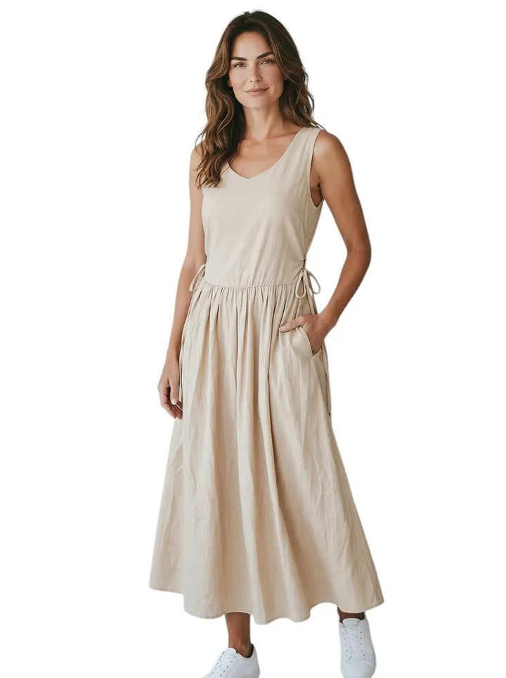 Vestido largo beige by Yanet Collective
