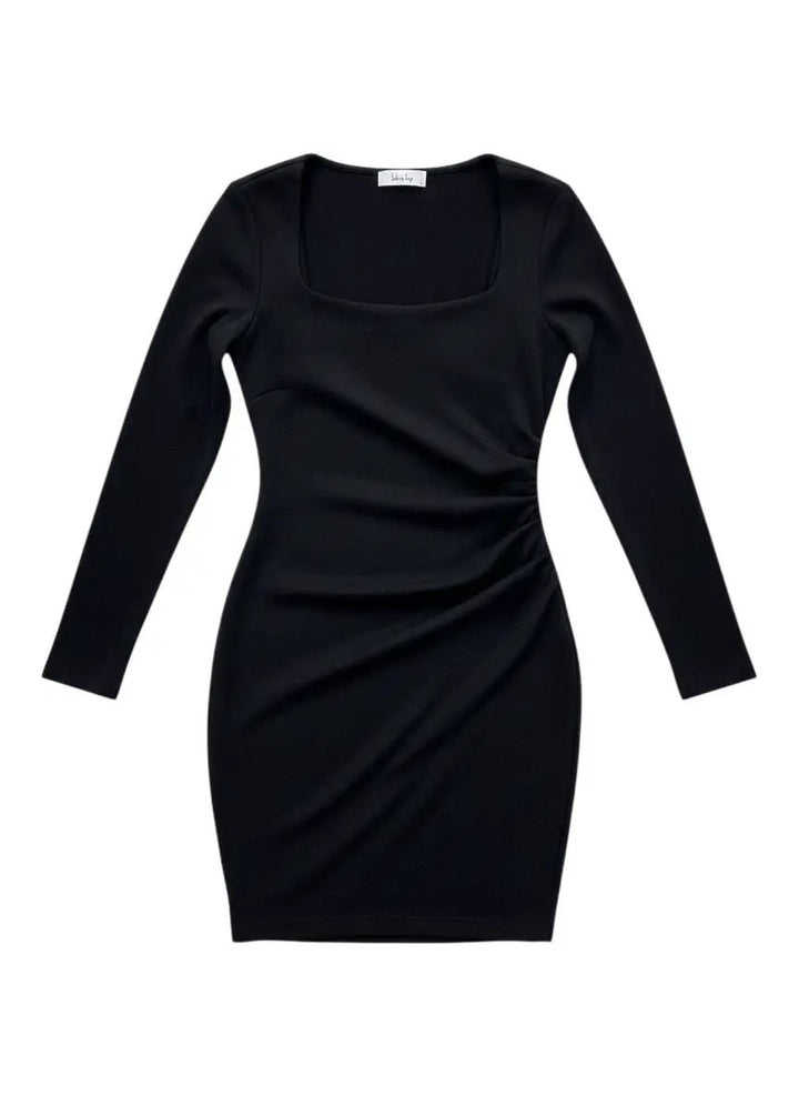 Vestido negro manga larga by Yanet Collective