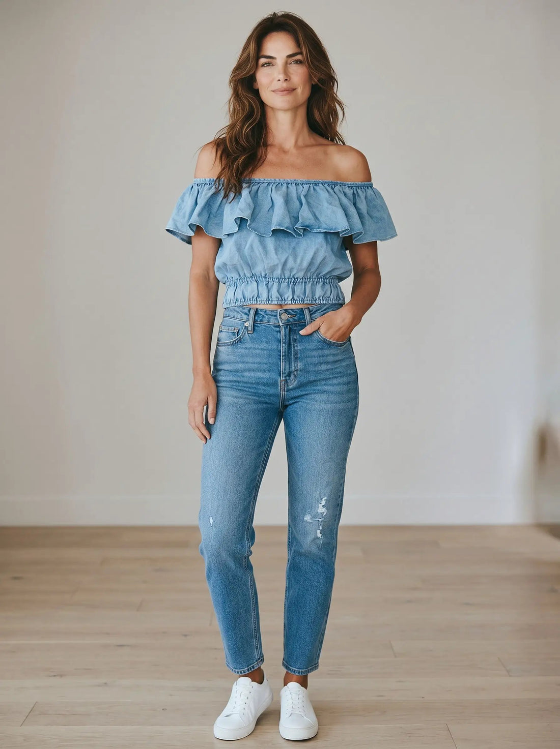 Blusa mezclilla by Yanet Collective
