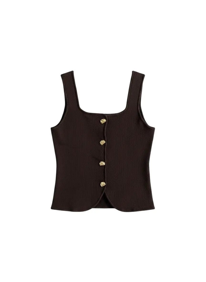 Blusa de punto café by Yanet Collective