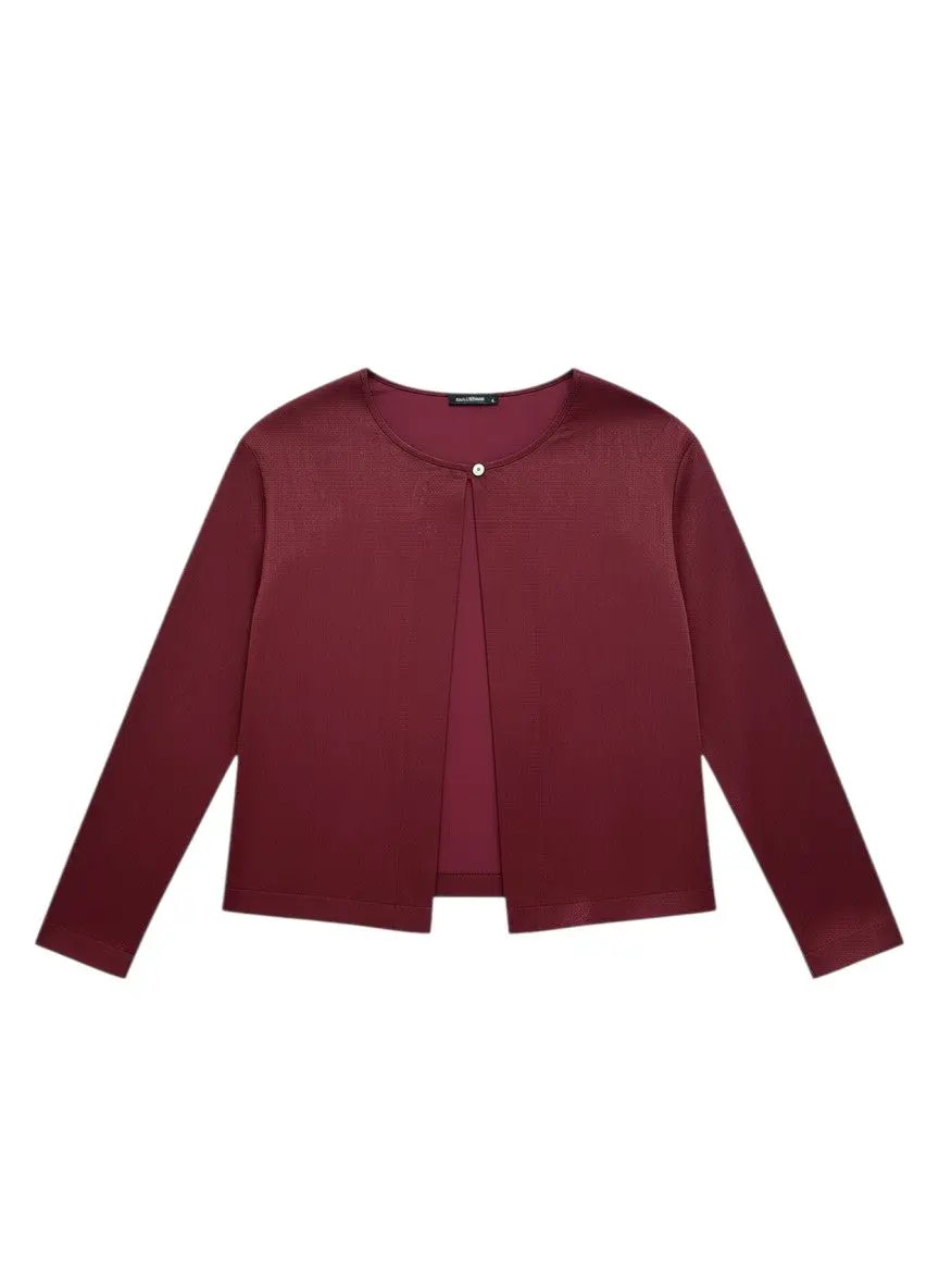 Blusa satinada color vino by Yanet Collective