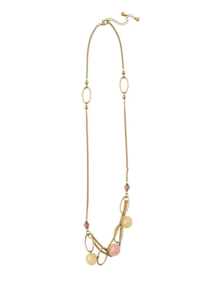 Collar dorado con piedras by Yanet Collective