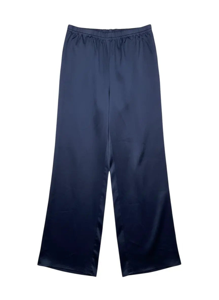 Pantalón azul marino satin by Yanet Collective