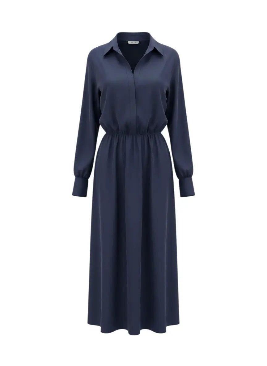 Vestido azul satinado by Yanet Collective