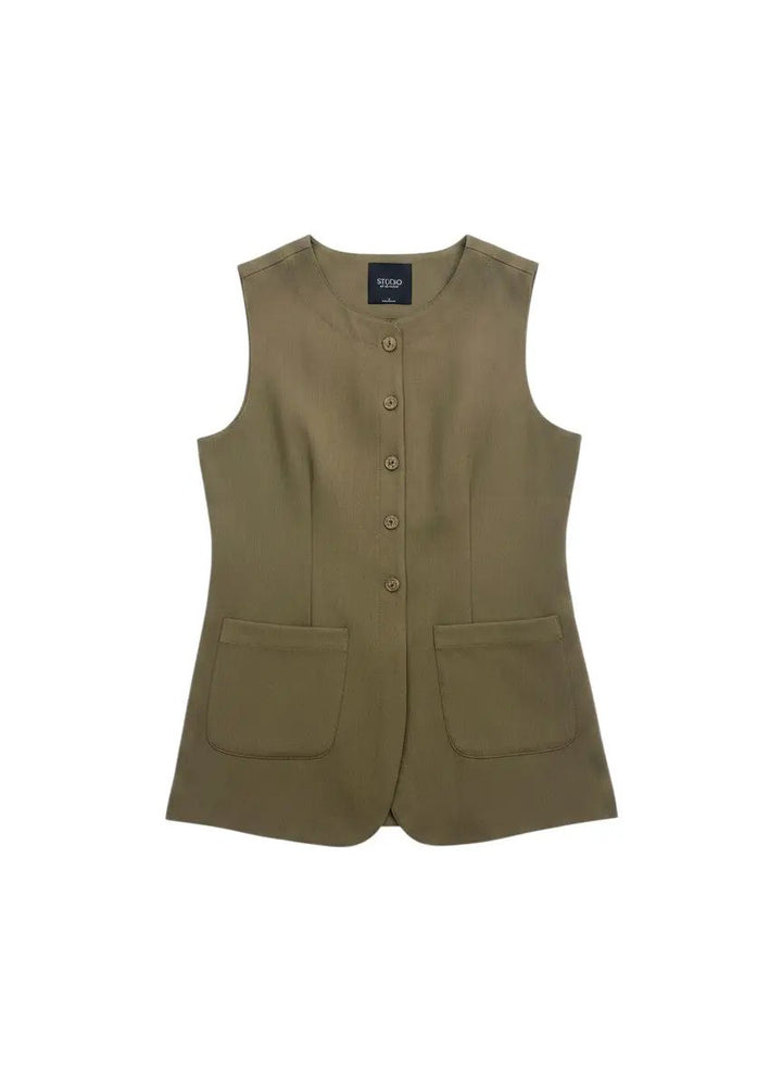 Chaleco verde Olivo by Yanet Collective