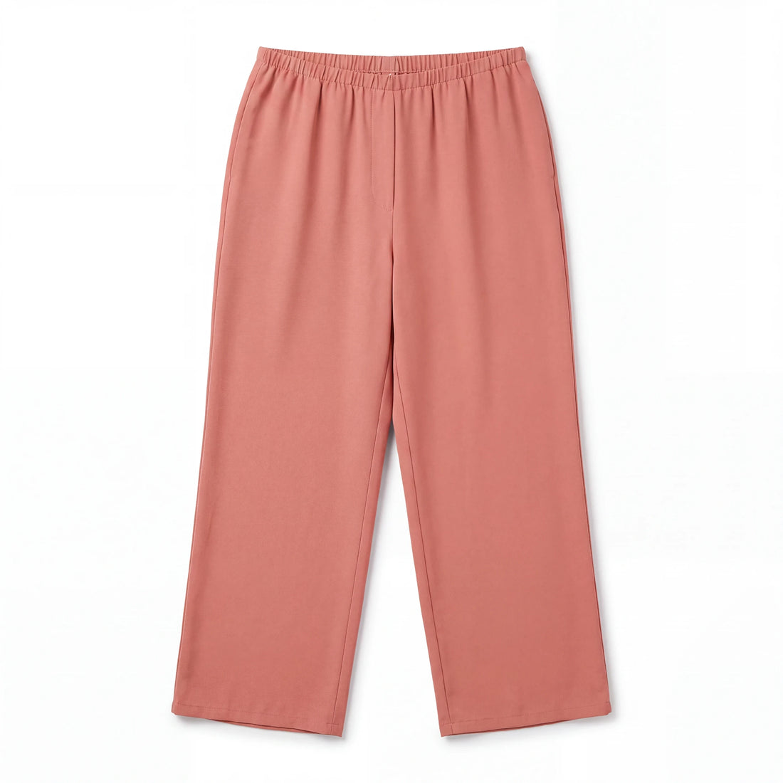 Pantalones wide-leg Yanet Collective en color melocotón con cintura elástica y diseño fluido y ligero.