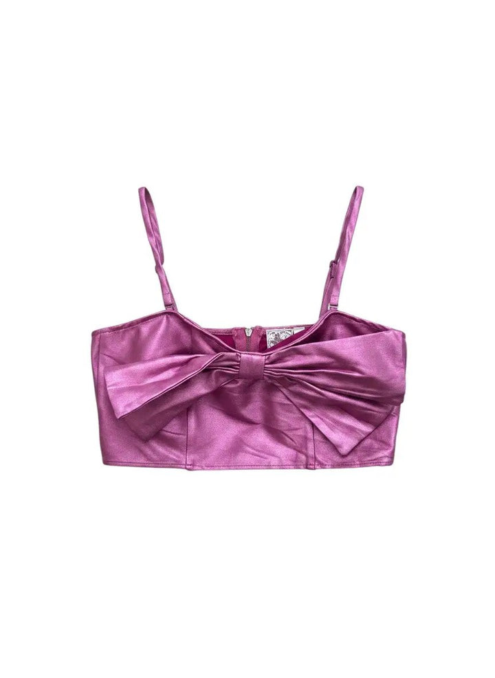 Top metálico morado by Yanet Collective