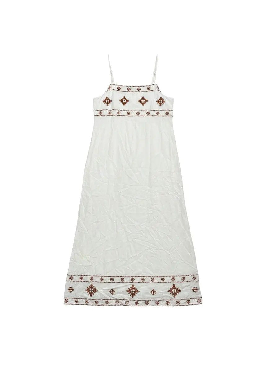 Vestido blanco con flores Cafes by Yanet Collective
