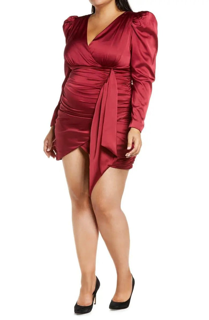 Vestido corto burgundy by Yanet Collection