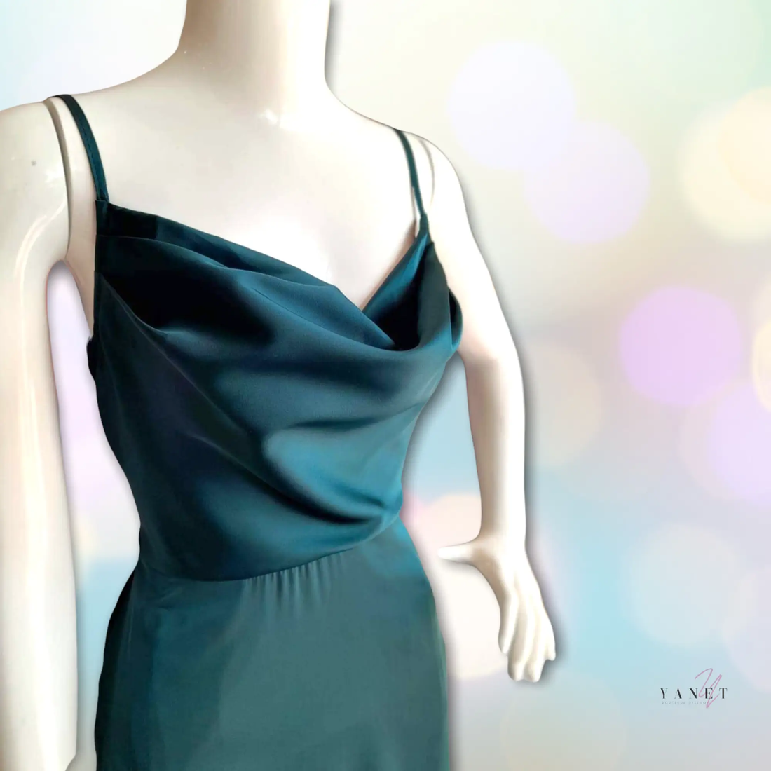 Vestido largo verde by Yanet Collection